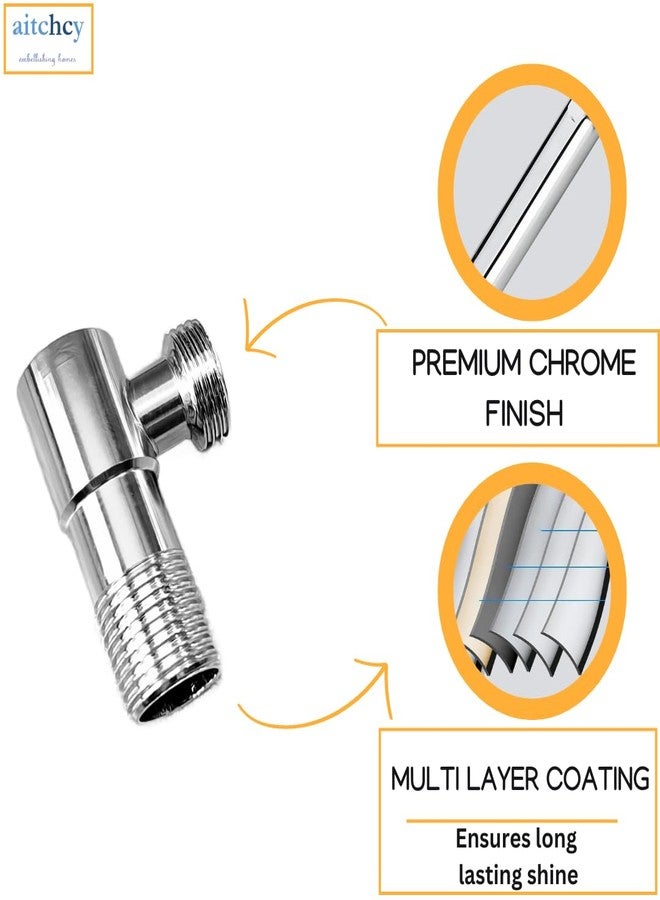 Aitchcy Brass Tee Connector | 15mm (1/2"BSP) Inner & Outer Thread | Polished CP Finish | Multi-Functional 3-Way Pipe Fitting for Water Supply with Teflone Tape | 3 Way Tee Mix (3 Way Tee Only) - Image 3